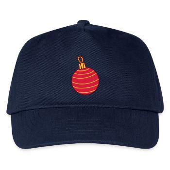 Schoene Christbaumkugel Design - Kinder Basecap - Navy - Vorne
