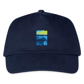 Blaugrüne Landschaft Meer - Kinder Basecap - Navy - Vorne