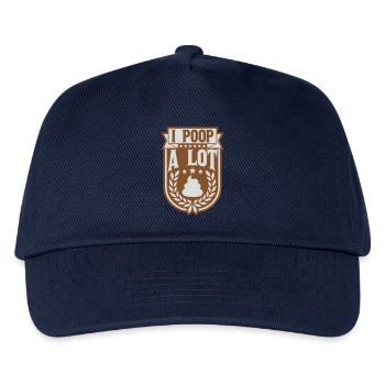 I poop a lot - Kinder Basecap - Navy - Vorne