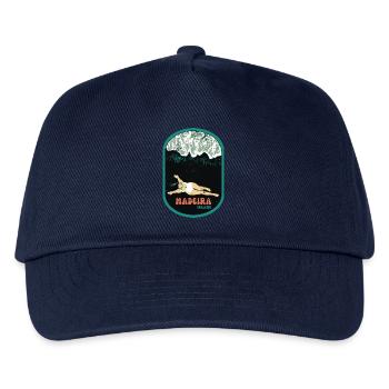 Illustration bathing black sand beach, Madeira - Kids’ Baseball Cap - navy - Front