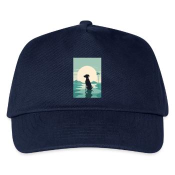 dog by the water - Kids’ Baseball Cap - navy - Front