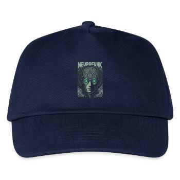 neurofunk tête de cyborg drum and bass music - Casquette de baseball Enfant - marine - Devant