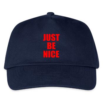 Just be nice - Casquette de baseball Enfant - marine - Devant