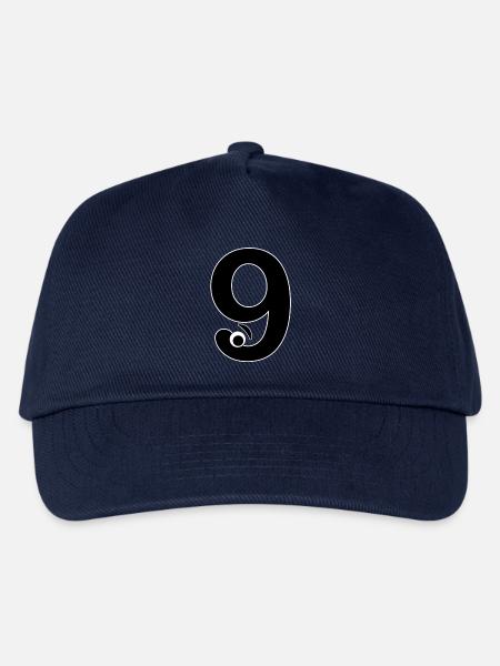 Zahl Neun 9 Kinder Geburtstag Mathematik lernen - Kinder Basecap - Navy