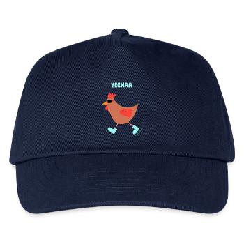 Chill Chicken - With Sunglasses on Inline Skaters - Kids’ Baseball Cap - navy - Front
