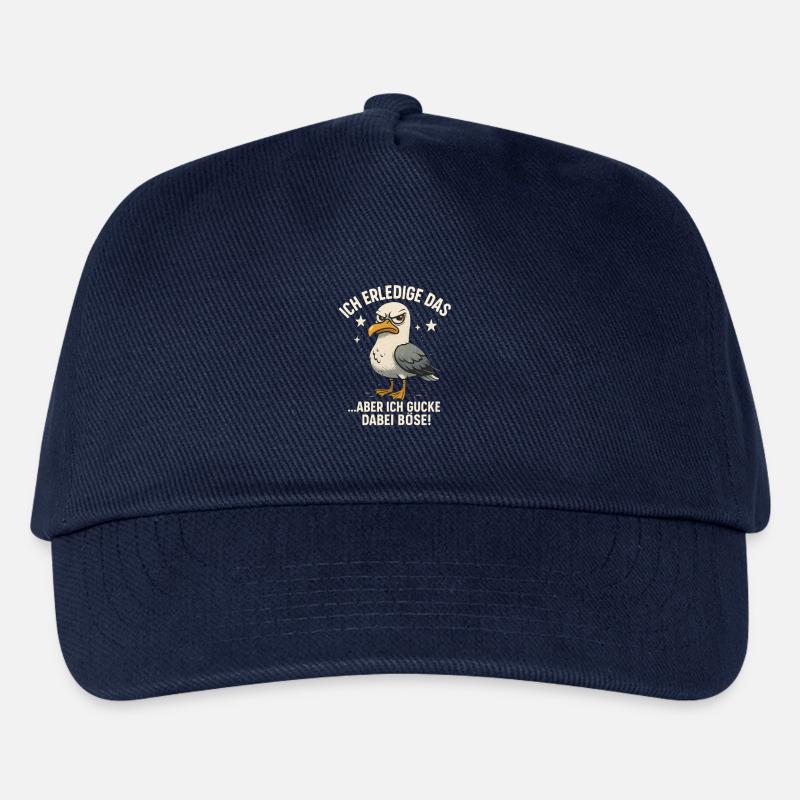 Lustiger Spruch Arbeit Büro Job Möwe - Kinder Basecap - Navy