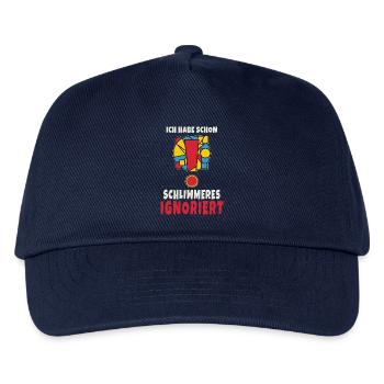 Ich habe schon Schlimmeres ignoriert - Kinder Basecap - Navy - Vorne