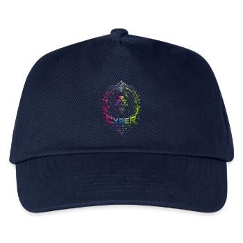 Cyber Spirit Skull Neon – Halloween-Horror - Kinder Basecap - Navy - Vorne