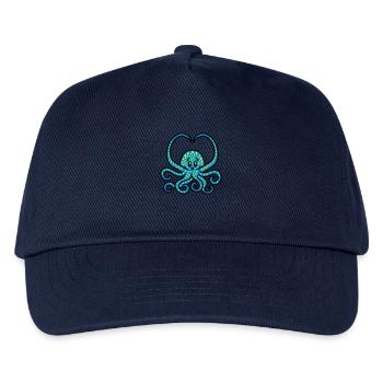Tintenfisch Herz 3 - Kinder Basecap - Navy - Vorne