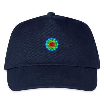 Blume des Lebens, Heilige Geometrie, Lebensblume - Kinder Basecap - Navy - Vorne