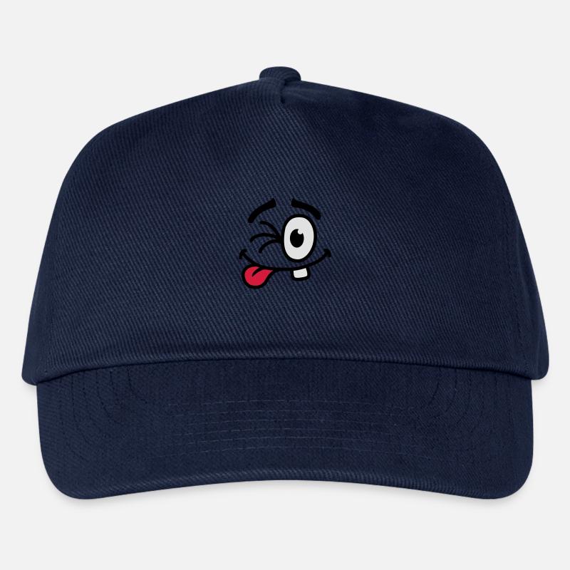 Cool Smiley Face - Kinder Basecap - Navy