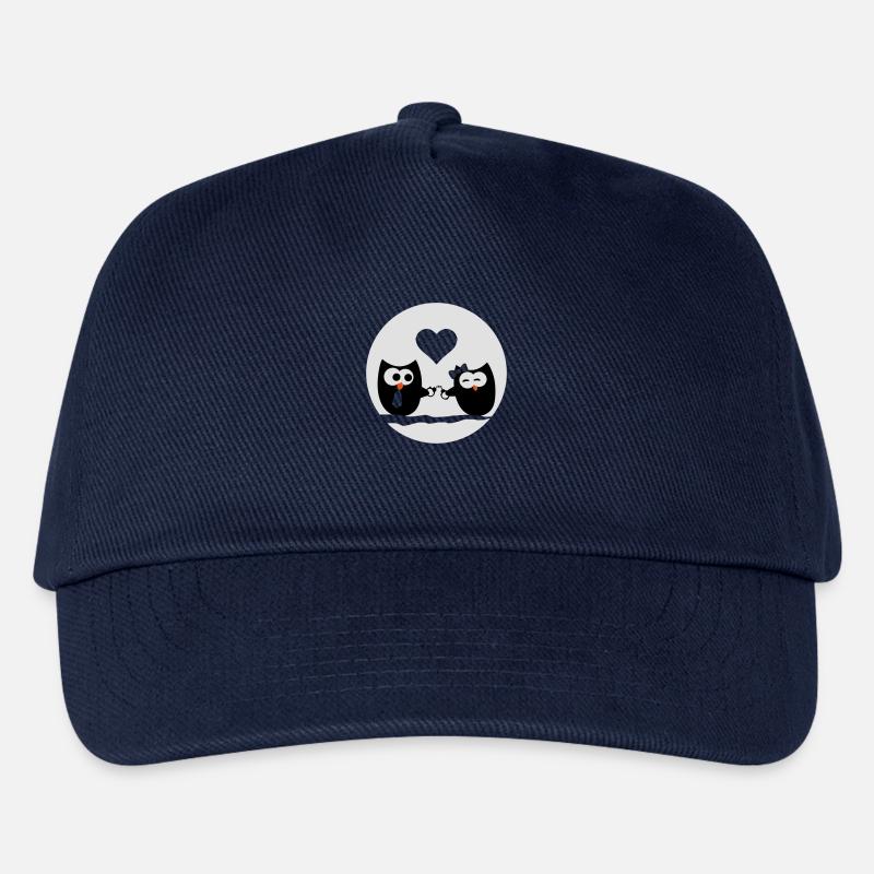 eulen valentinstag paar - Kinder Basecap - Navy