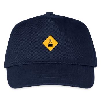 vorsicht wissenschaft schild hinweis achtung flues - Kinder Basecap - Navy - Vorne