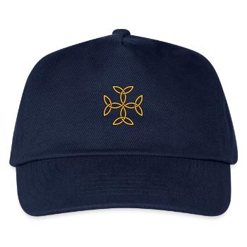 Tattoo mit endlosem Knoten und keltischem Kreuz - Kinder Basecap - Navy - Vorne