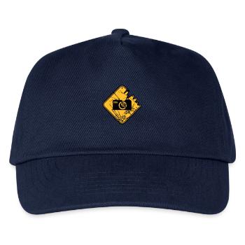 Gefahr Warnung Schild Kamera - Kinder Basecap - Navy - Vorne