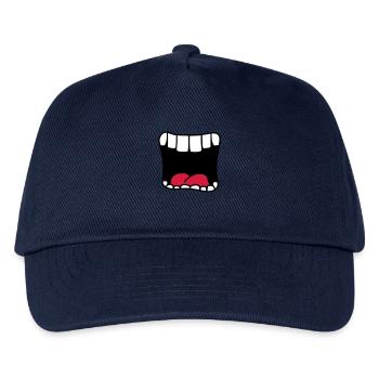 mouth screaming big mouth bruellen comic cartoon - Kids’ Baseball Cap - navy - Front