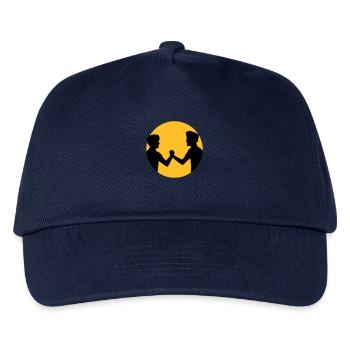 cercle de soleil autour de 2 amis équipe couple frère mains - Casquette de baseball Enfant - marine - Devant
