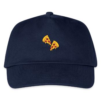 2 pizza tropfend käse salami stücke - Kinder Basecap - Navy - Vorne
