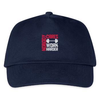 nobody cares work harder - Kids’ Baseball Cap - navy - Front