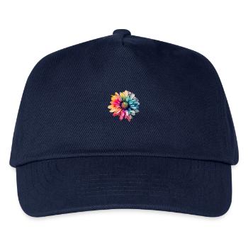 Multi-Colored Flower 1 - Kids’ Baseball Cap - navy - Front