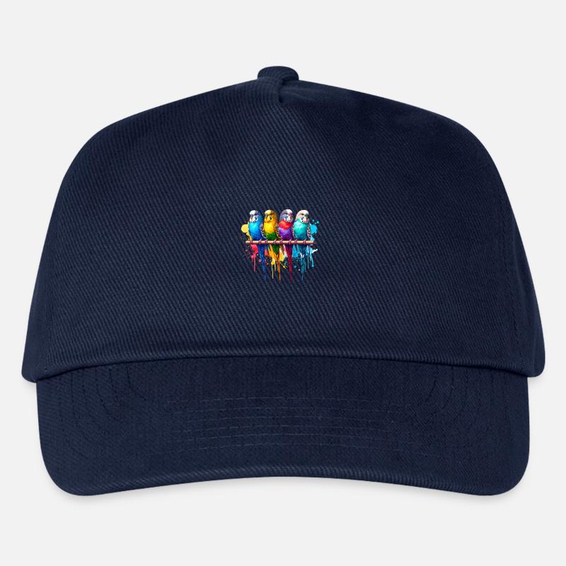 Bunte Wellensittiche - Kinder Basecap - Navy