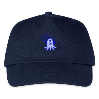 Süßer Oktopus Kraken Tintenfisch Hört Laut Musik - Kinder Basecap - Navy - Vorne