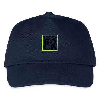 100% Percent Rock Heavy Metal Musique Texte Logo Fun - Casquette de baseball Enfant - marine - Devant