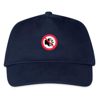 No sound - silent - mute - do not disturb - autism - Kids’ Baseball Cap - navy - Front