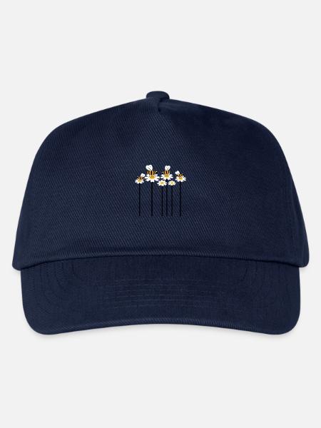 Viele Bienen Hummeln Margerite Blumen Bestäuben - Kinder Basecap - Navy