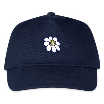 Margerite Frühling Sommer Süßes Lustiges Gesicht - Kinder Basecap - Navy - Vorne