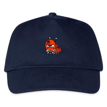 Caterpillar Evil Pirate Sailor Hat Funny Cute Comic - Kids’ Baseball Cap - navy - Front