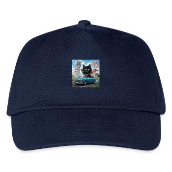 Cat on tour - Ich liebe Italien! -Pisa - Kinder Basecap - Navy - Vorne