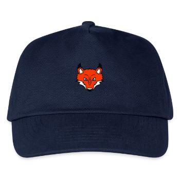 Fuchs Böser Blick Gefährlich Rotfuchs Wildes Tier - Kinder Basecap - Navy - Vorne