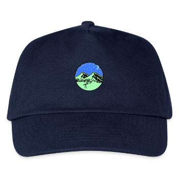 sternenhimmel berge teleskop - Kinder Basecap - Navy - Vorne