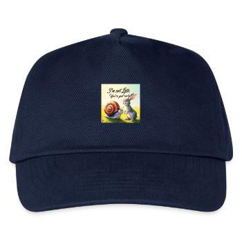 A Rabbit and a Snail "Early and Late" - Kids’ Baseball Cap - navy - Front