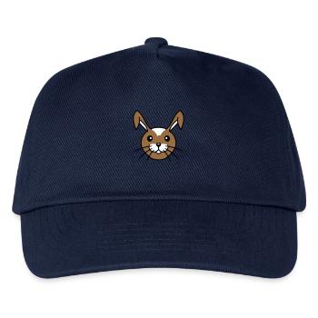 Hase Lustig Gesicht Lächeln glücklich freundlich - Kinder Basecap - Navy - Vorne
