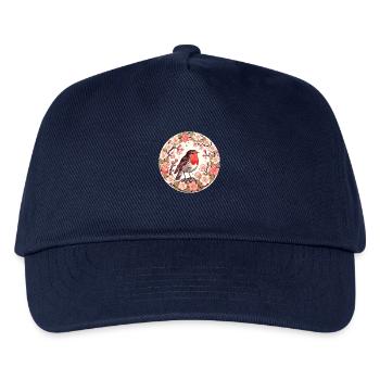 Cherry Blossom Robin - Kids’ Baseball Cap - navy - Front