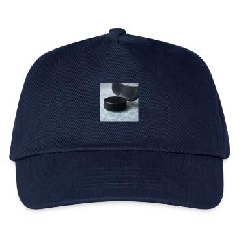Eishockey - Schläger und Puck - Kinder Basecap - Navy - Vorne
