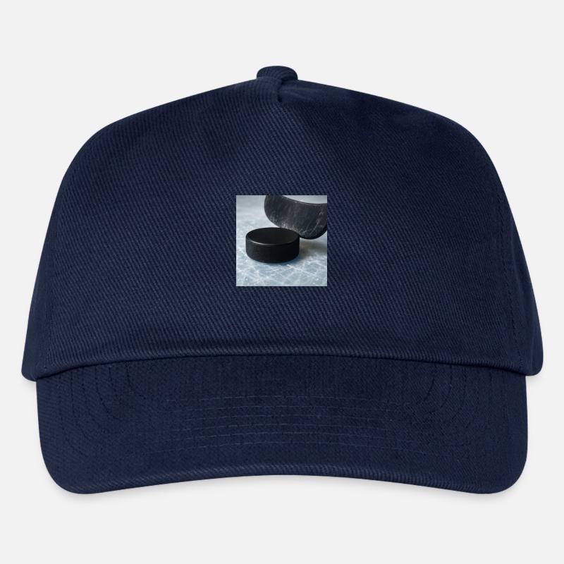 Eishockey - Schläger und Puck - Kinder Basecap - Navy