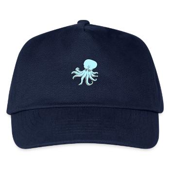 Oktopus Kraken Tintenfisch Kopffüßer Böser Blick - Kinder Basecap - Navy - Vorne