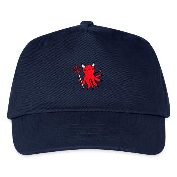 Oktopus Teufel Hölle Satan Böse Fegefeuer Frech - Kinder Basecap - Navy - Vorne