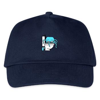 Octopus in Toilet Toilet Toilet Toilet Bowl Toilet Flush - Kids’ Baseball Cap - navy - Front