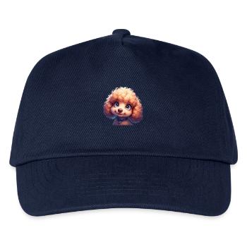 Toy Poodle Happy Face — Cute Cartoon Dog Smile - Kids’ Baseball Cap - navy - Front
