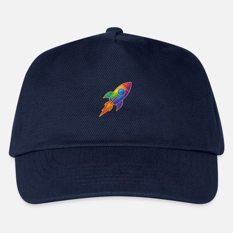 GlitzerRakete Regenbogen Durchstarter Glitzer Gold - Kinder Basecap - Navy