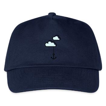 Anker mit Wolke - Kinder Basecap - Navy - Vorne