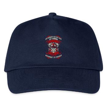 Motorrad fahren aufhören Biker - Kinder Basecap - Navy - Vorne