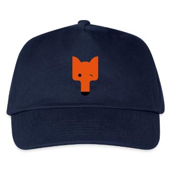 Fox blinking - Kids’ Baseball Cap - navy - Front