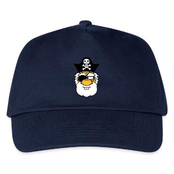 kopf gesicht pirat kapitaen matrose seeraeuber sae - Kinder Basecap - Navy - Vorne