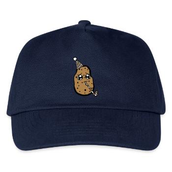 alleine einsam gesicht suess niedlich kleine gebur - Kinder Basecap - Navy - Vorne