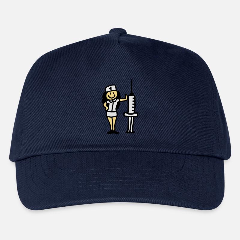 Krankenschwester Ärztin mit Spritze - Kinder Basecap - Navy